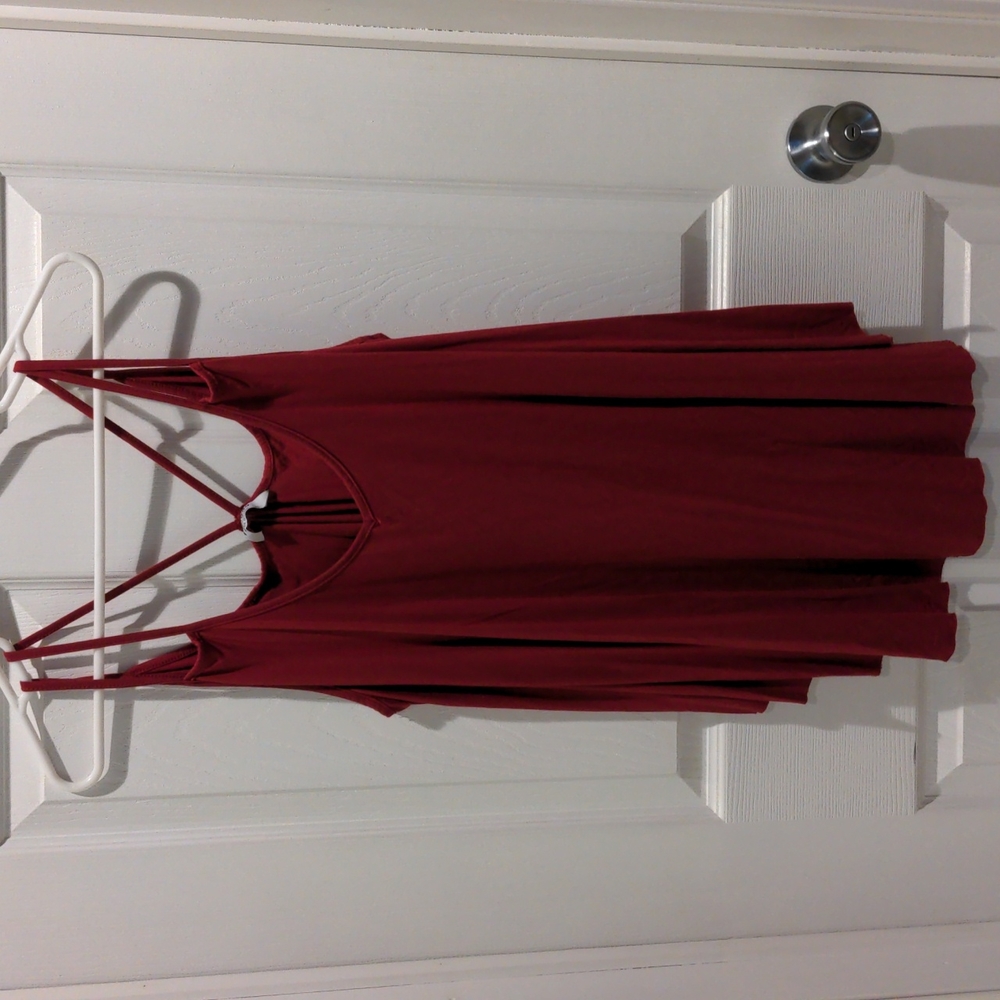 Zeagoo flowy red strappy tank size XL